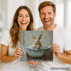 Bunny Bath Time Art