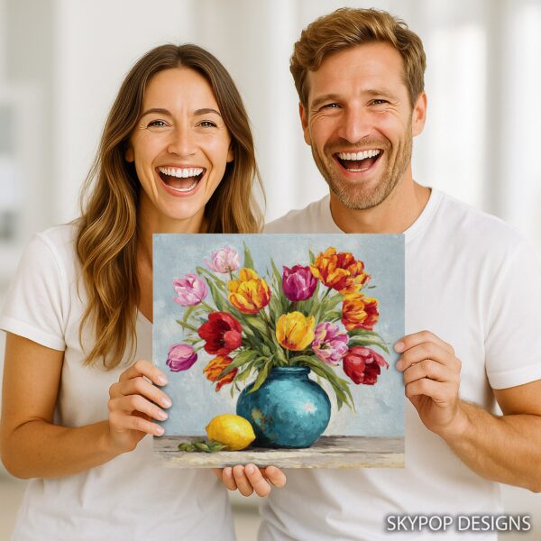 Vibrant Tulip Bouquet Art
