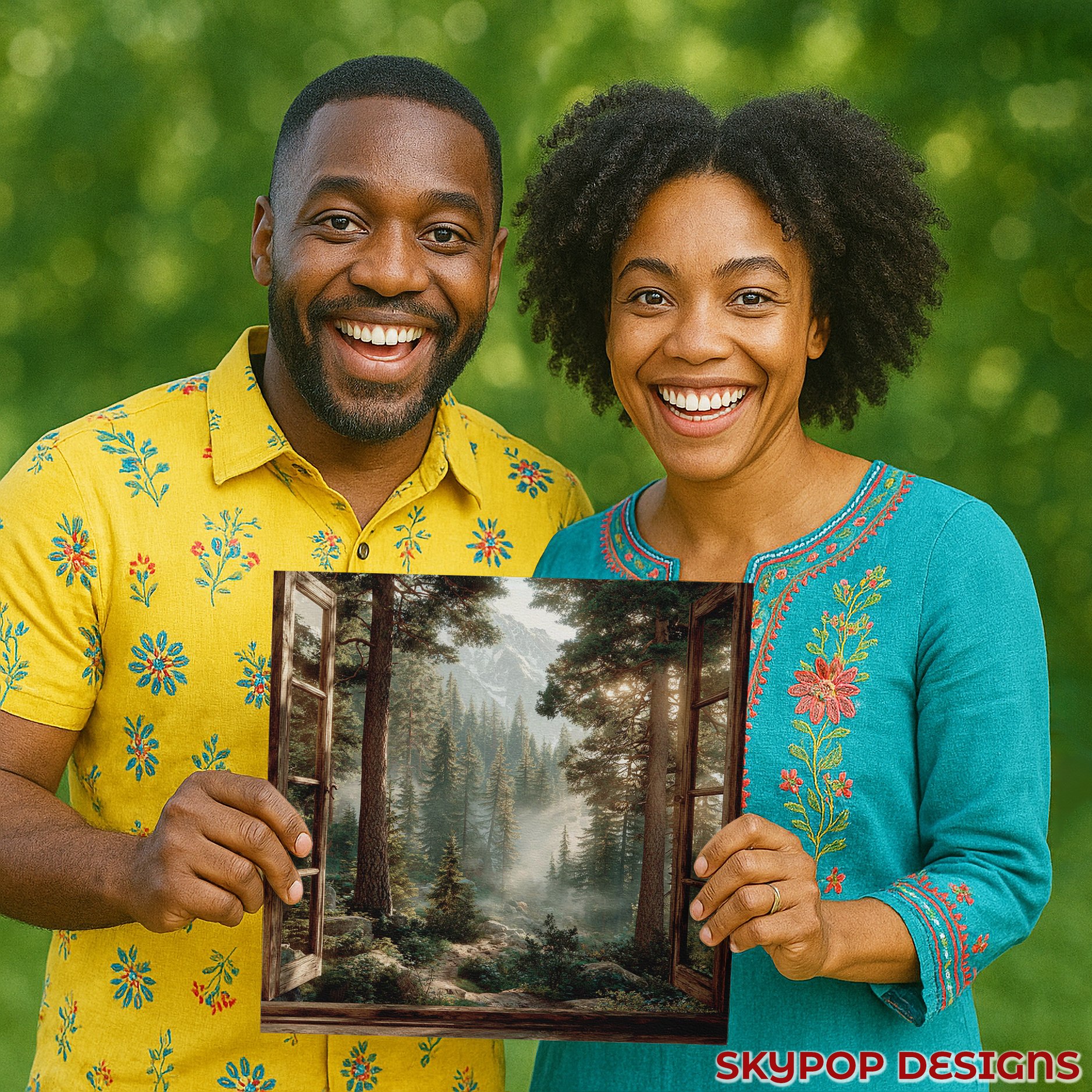 3.jpg Mountain Forest Window View Art