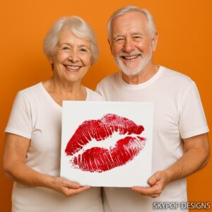 Red Lip Print Art