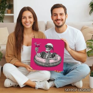 Skeleton Vacation Cocktail Art