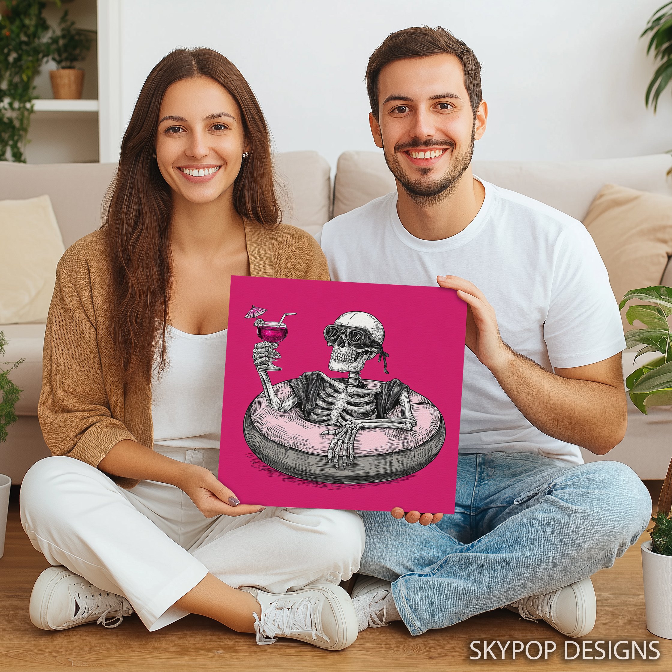 3.jpg Skeleton Vacation Cocktail Art