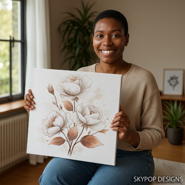 Elegant Peony Bloom Art