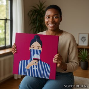 Stylish Wine Tasting Art