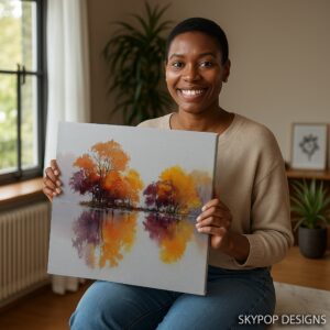 Autumn Reflection Lake Art