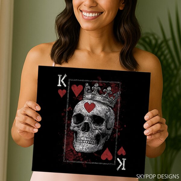 King of Hearts Skull Art