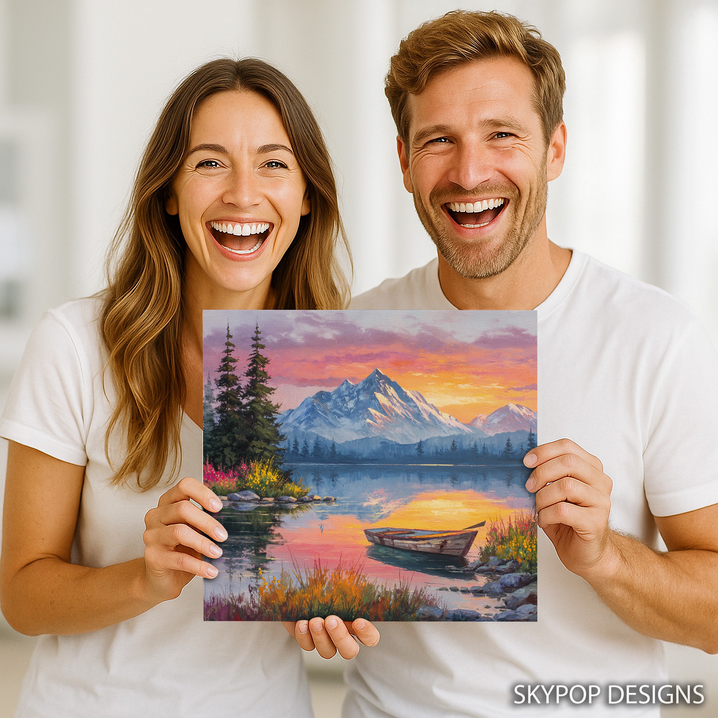 3.jpg Mountain Lake Sunset Art