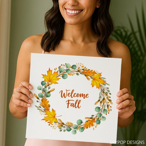 Autumn Wreath Welcome Art