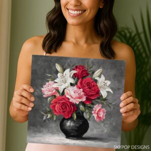 Red Rose Bouquet Art