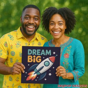 Dream Big Rocket Art