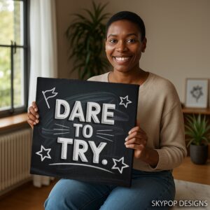 Motivational Chalkboard Art