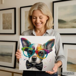 Dog With Glasses Art