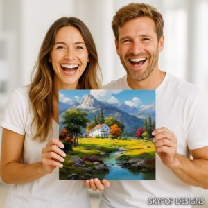 Mountain Cabin Serenity Art