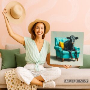 Cow on Couch Art