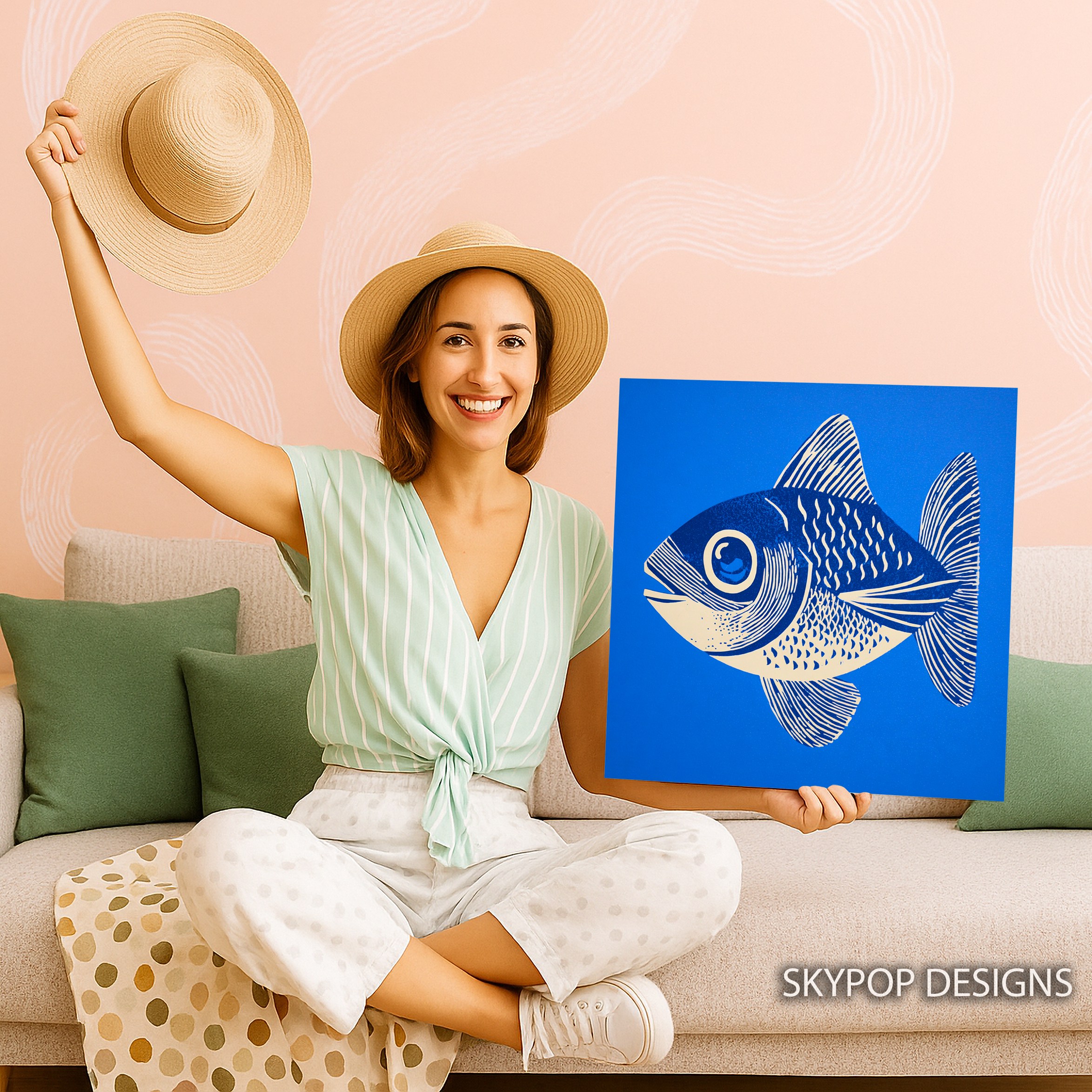 3.jpg Blue Fish Art