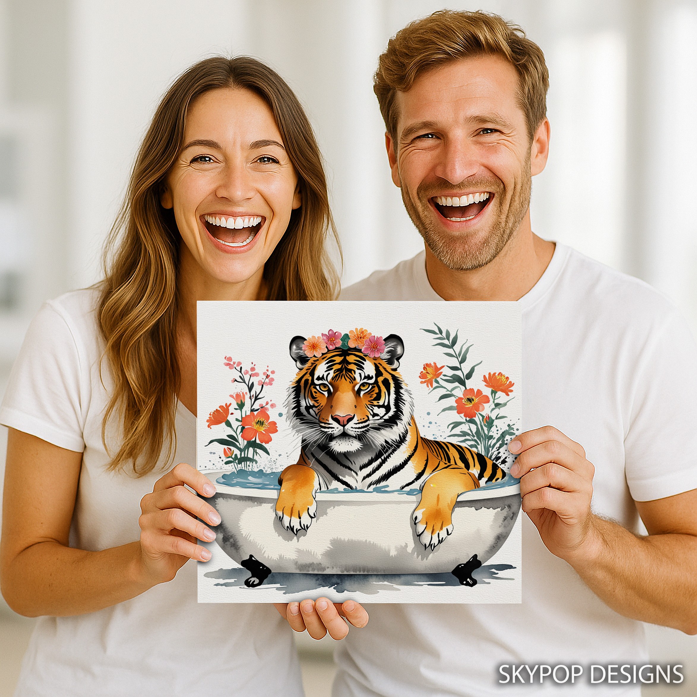 3.jpg Tiger Bath Time Art