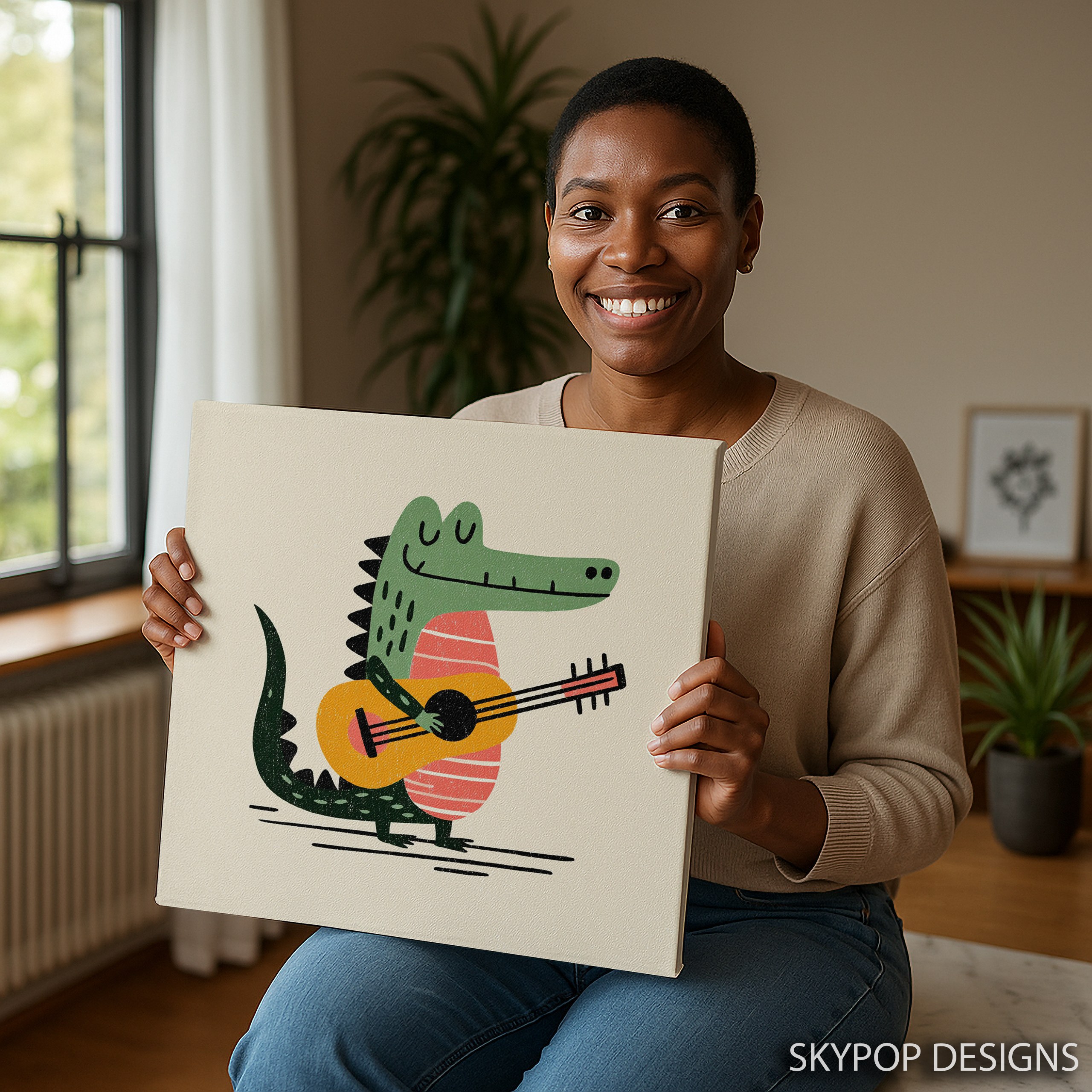 3.jpg Crocodile Guitar Art
