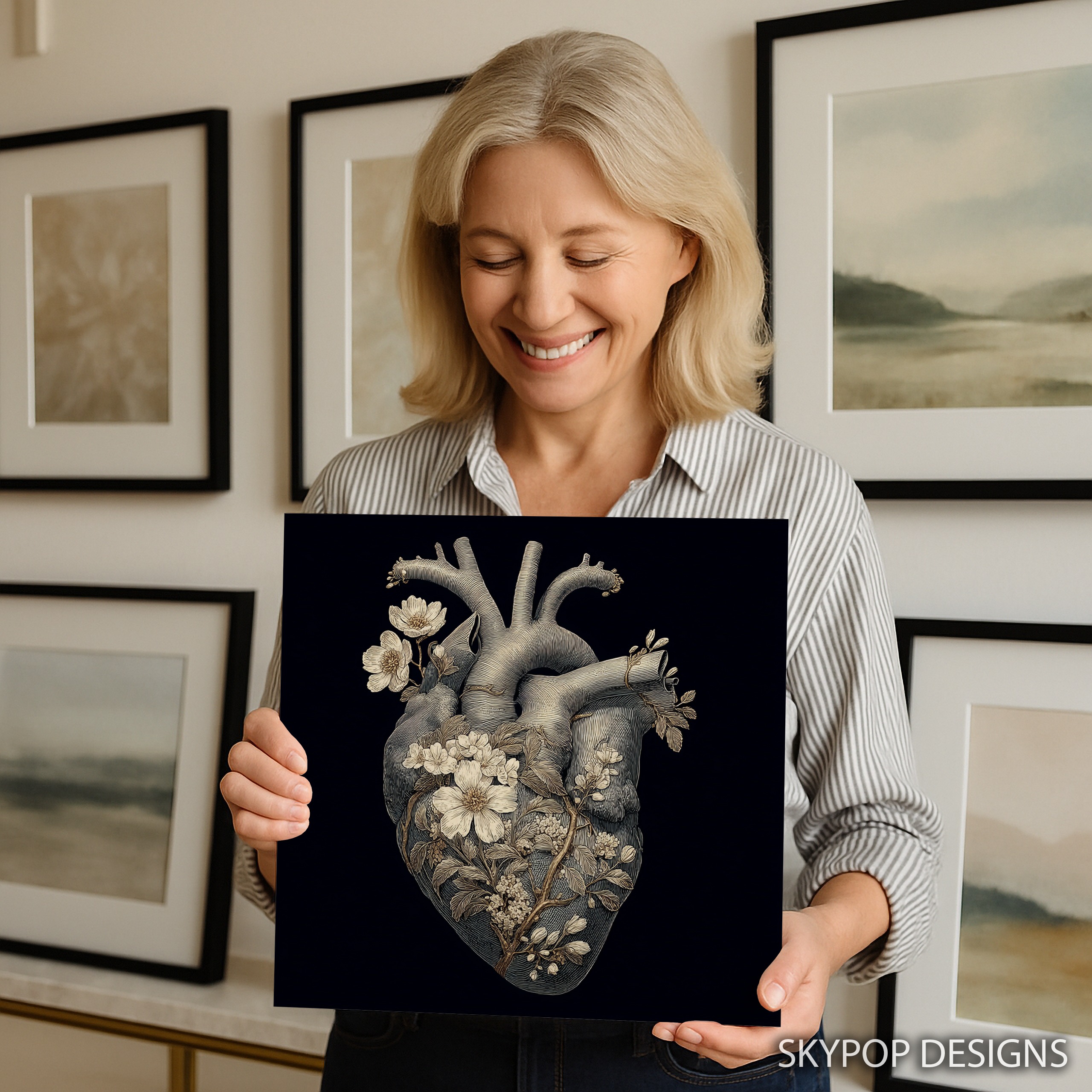3.jpg Blooming Heart Anatomy Art