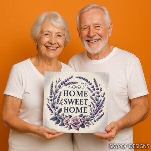 Lavender Home Sweet Home Art