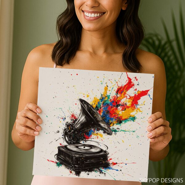 Gramophone Explosion Art