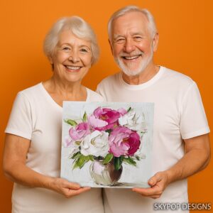 Pink Peony Bouquet Art