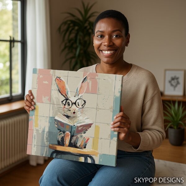 Bunny Reading Art