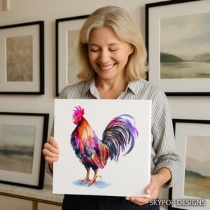 Colorful Rooster Art