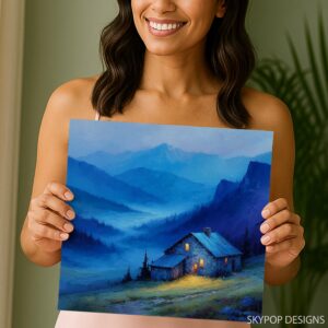 Mountain Cabin Serenity Art