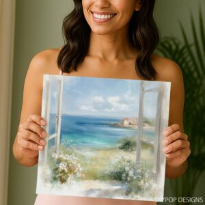 Seaside Window View Art