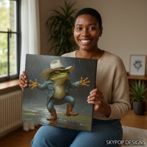 Cowboy Frog Art