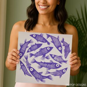 Purple Fish Art