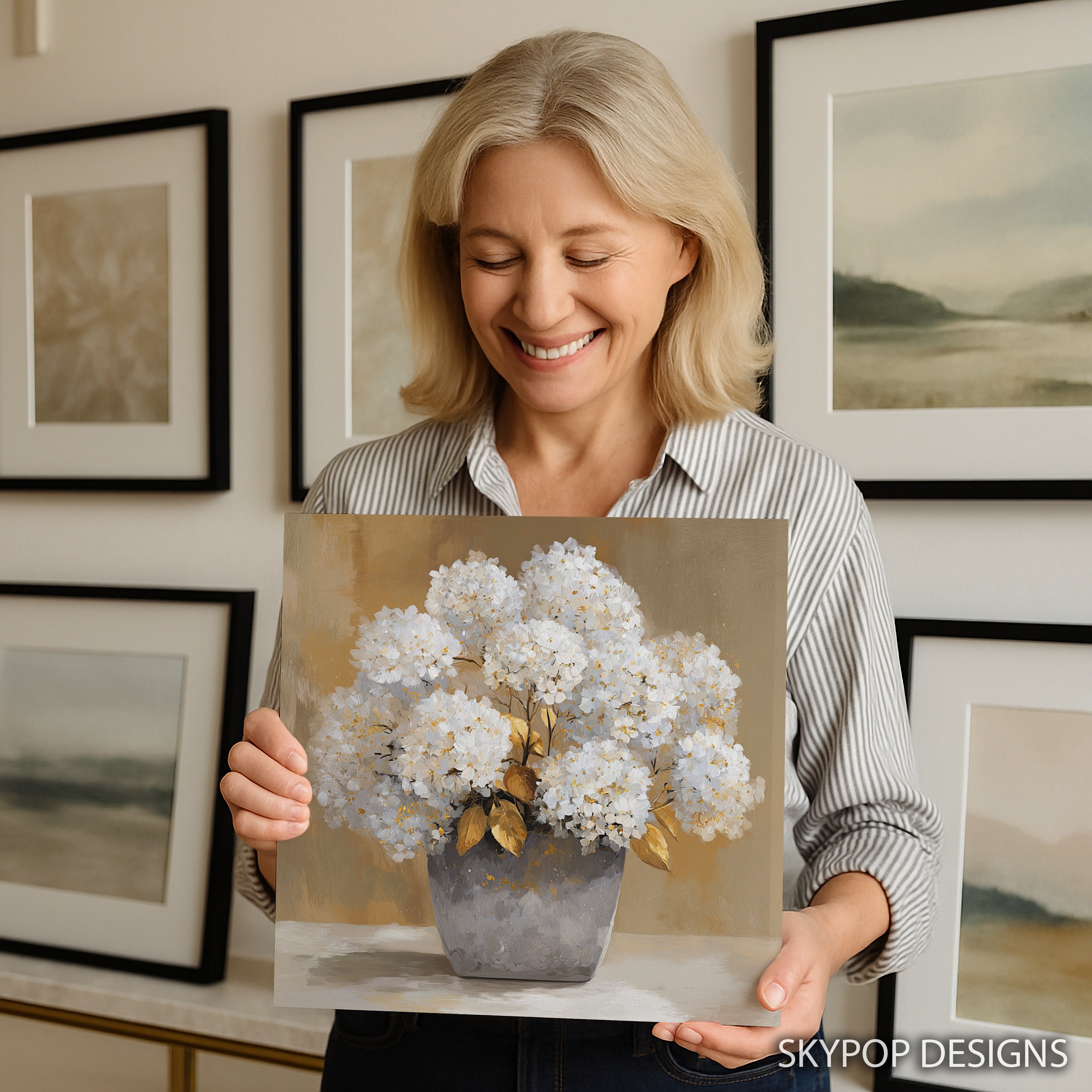 3.jpg White Hydrangea Bouquet Art