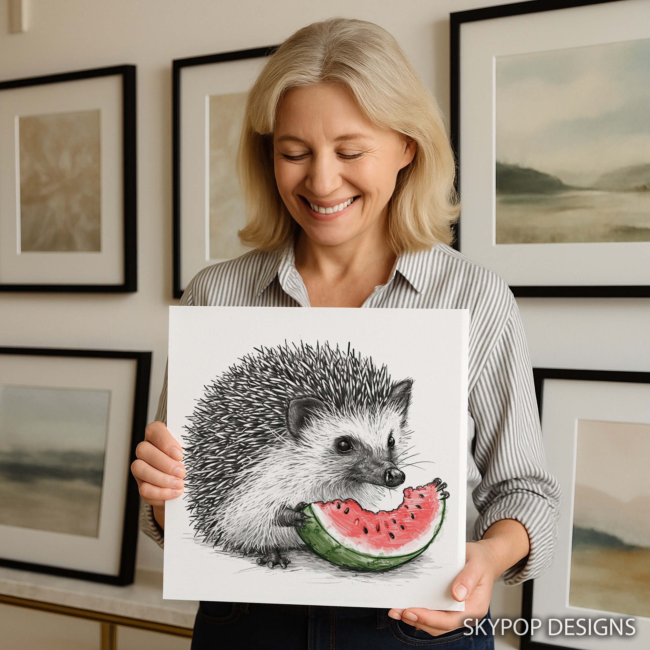 3.jpg Hedgehog Wall Art