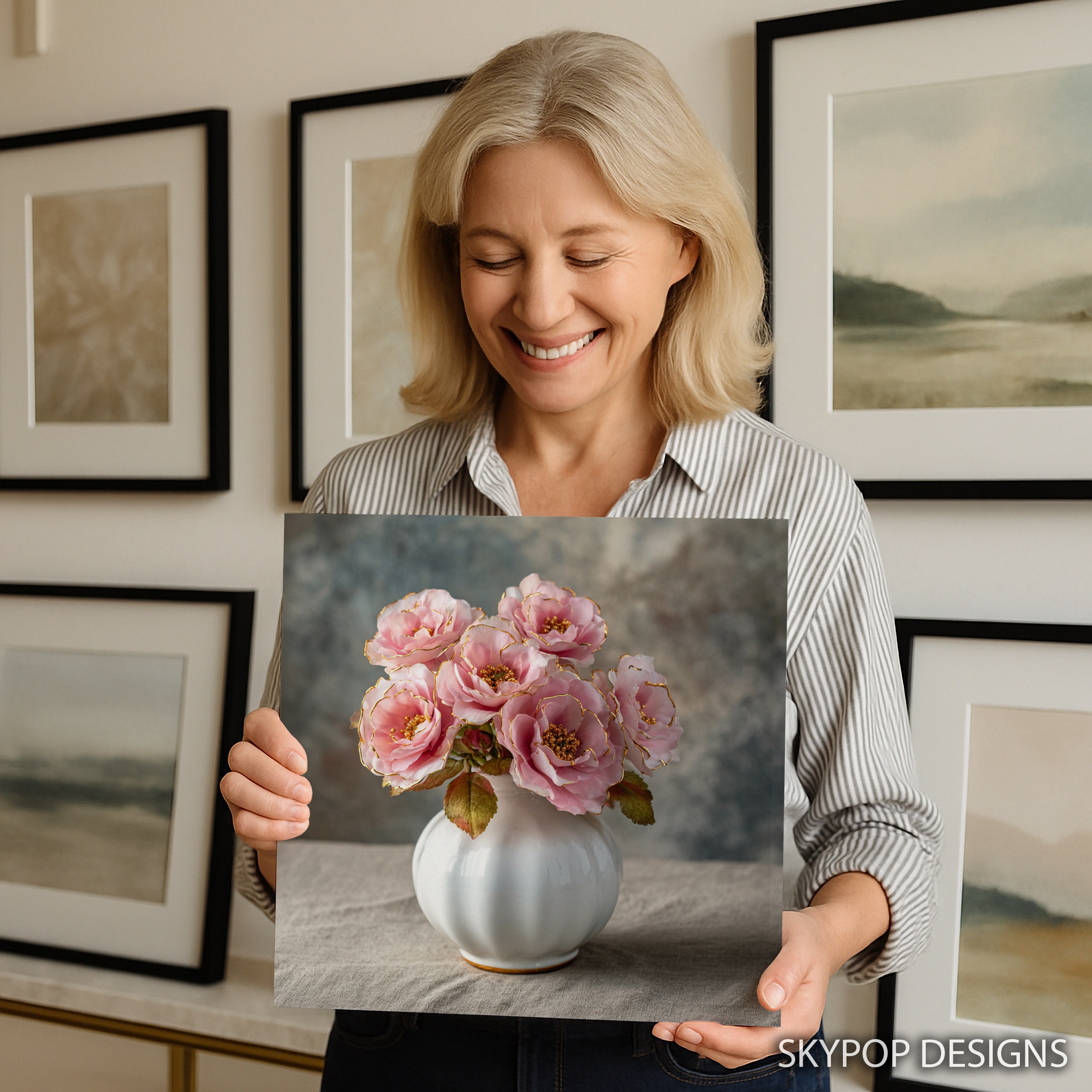 3.jpg Pink Rose Bouquet Art