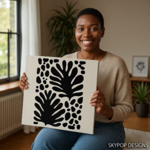 Tropical Leaf Silhouette Art