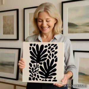 Modern Leaf Silhouette Art