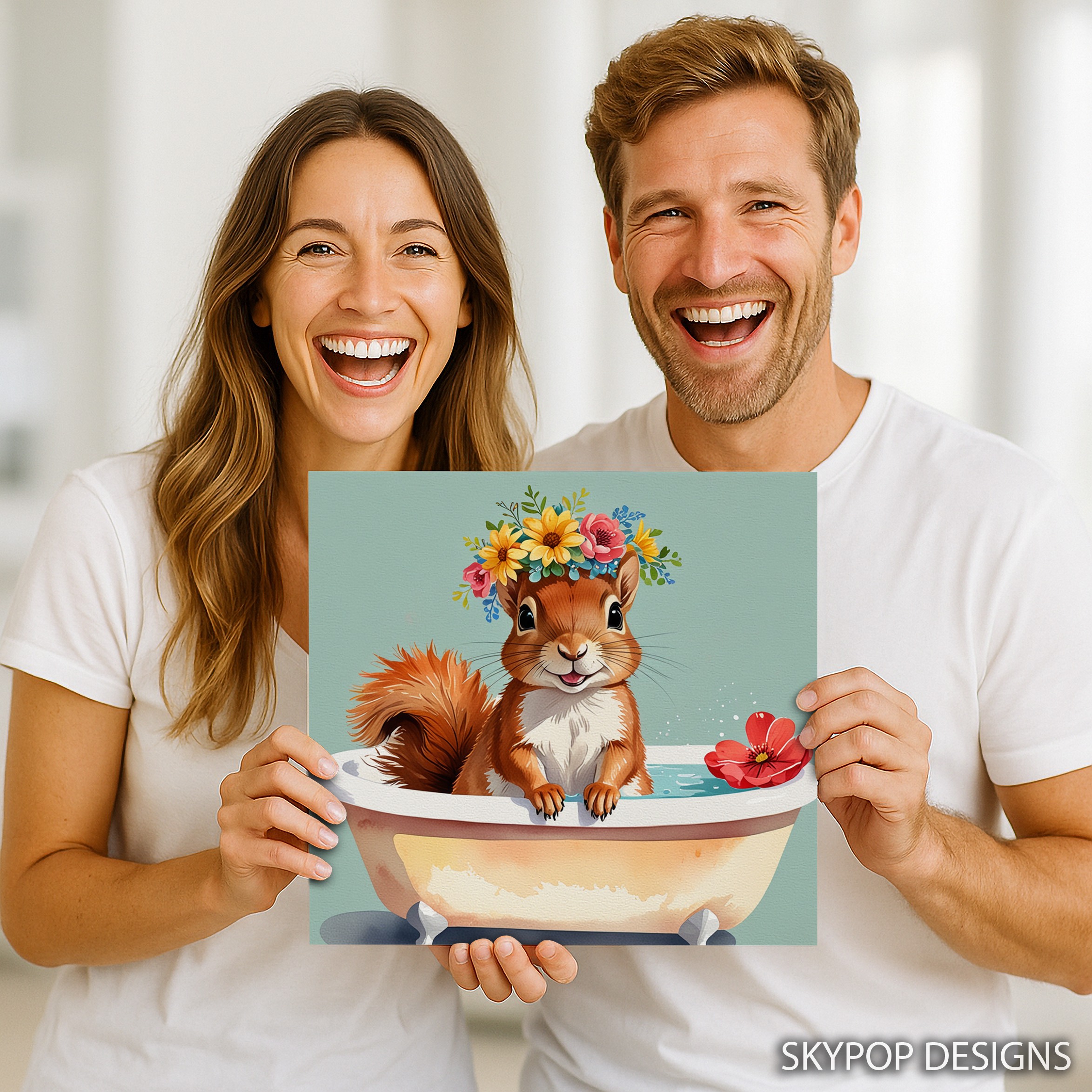 3.jpg Squirrel Bathtub Art