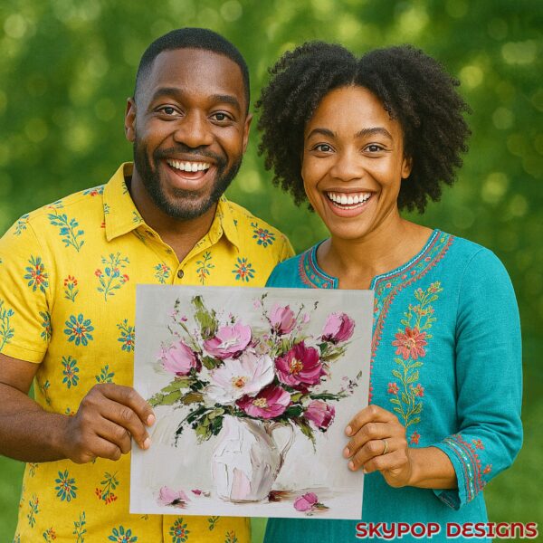 Pink Peony Bouquet Art