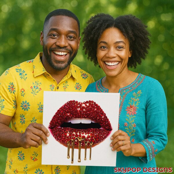 Glamorous Red Lips Art