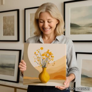 Golden Wildflower Art