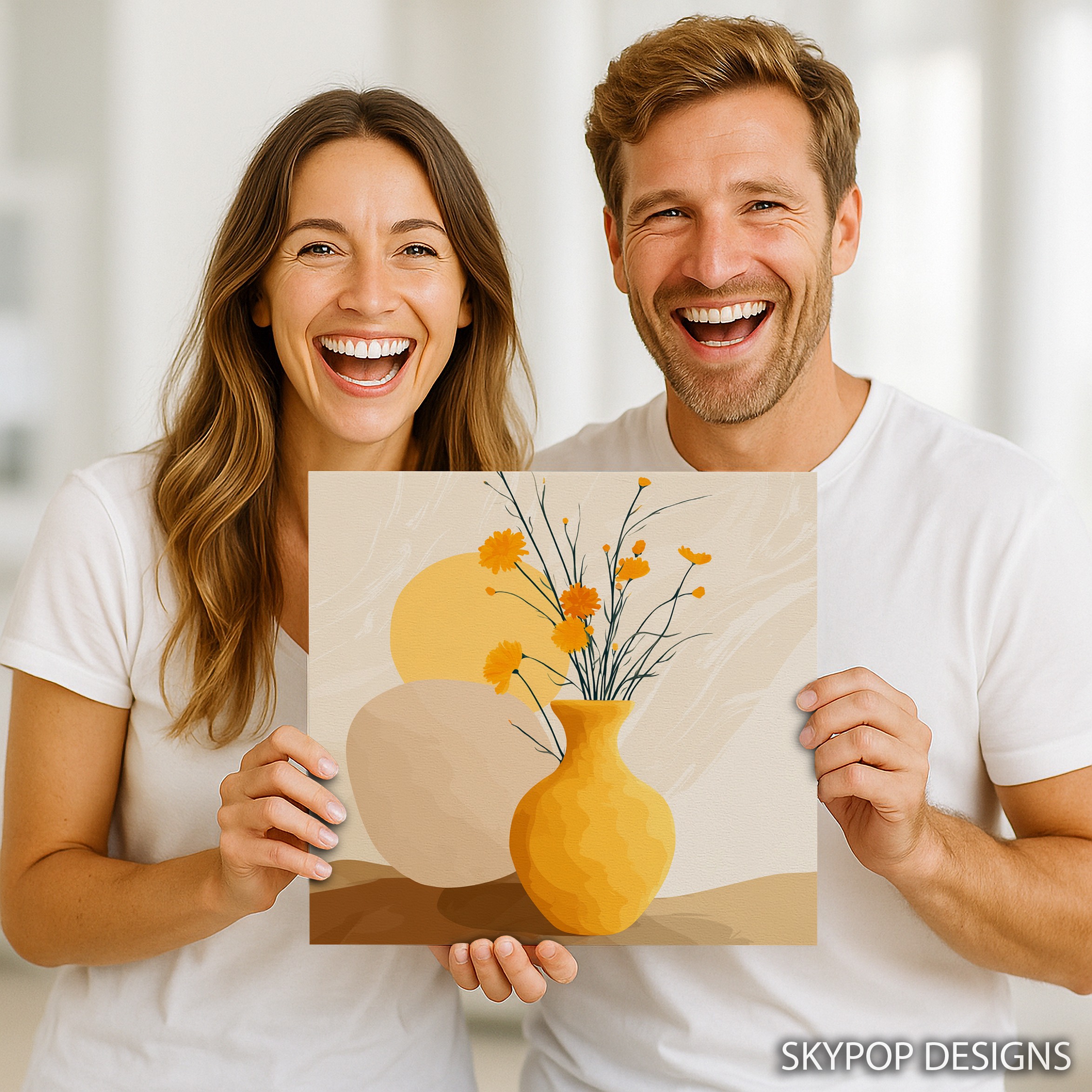 3.jpg Golden Blossoms Vase Art