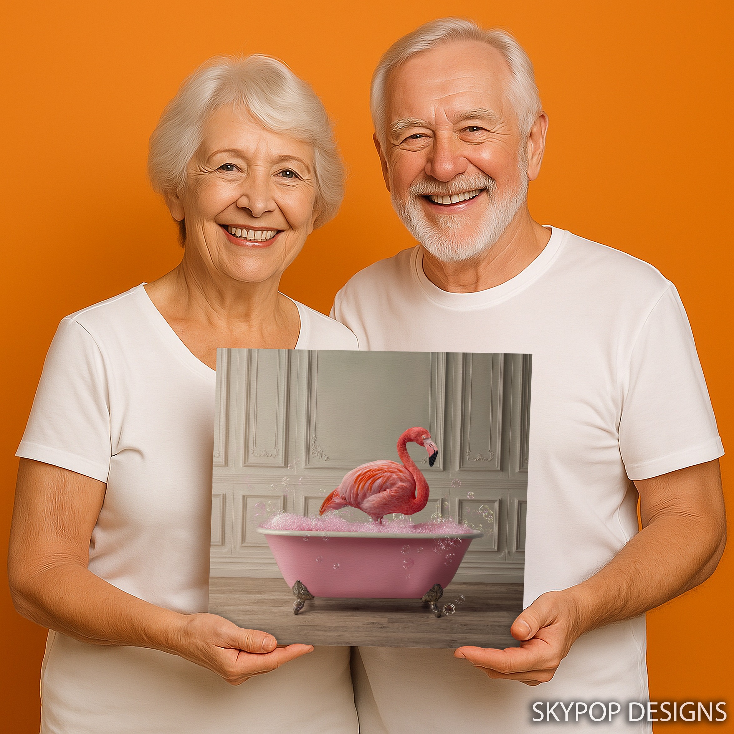 3.jpg Flamingo Bubble Bath Art