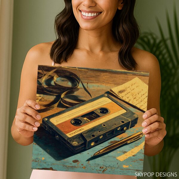 Retro Cassette Tape Art