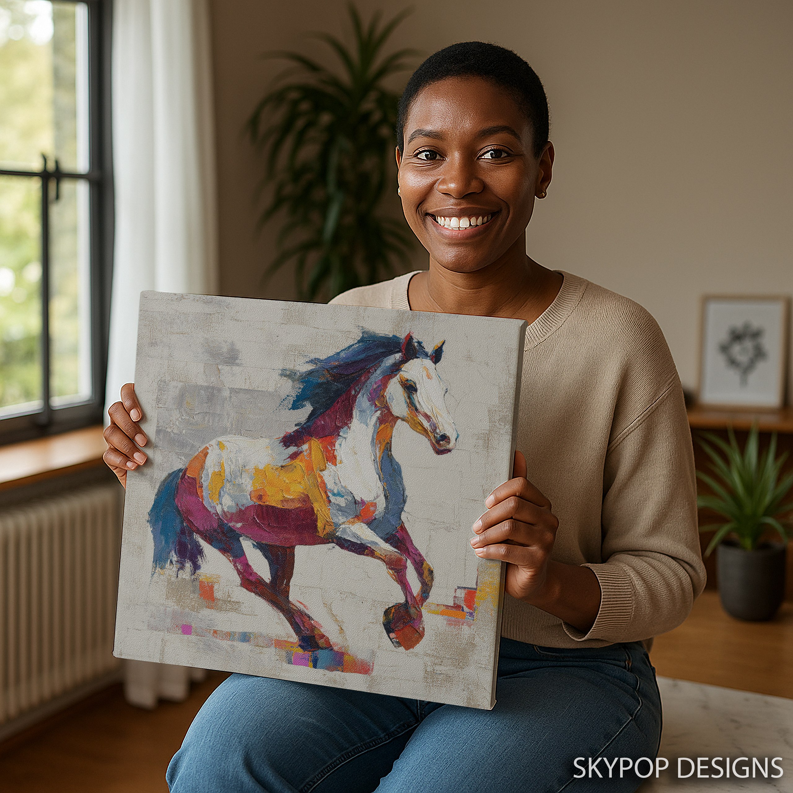 3.jpg Colorful Horse Art