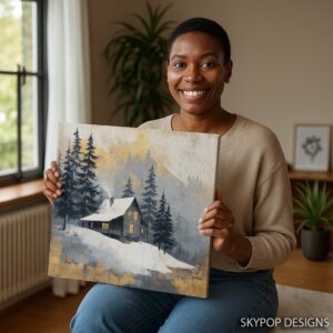 Winter Cabin Retreat Art