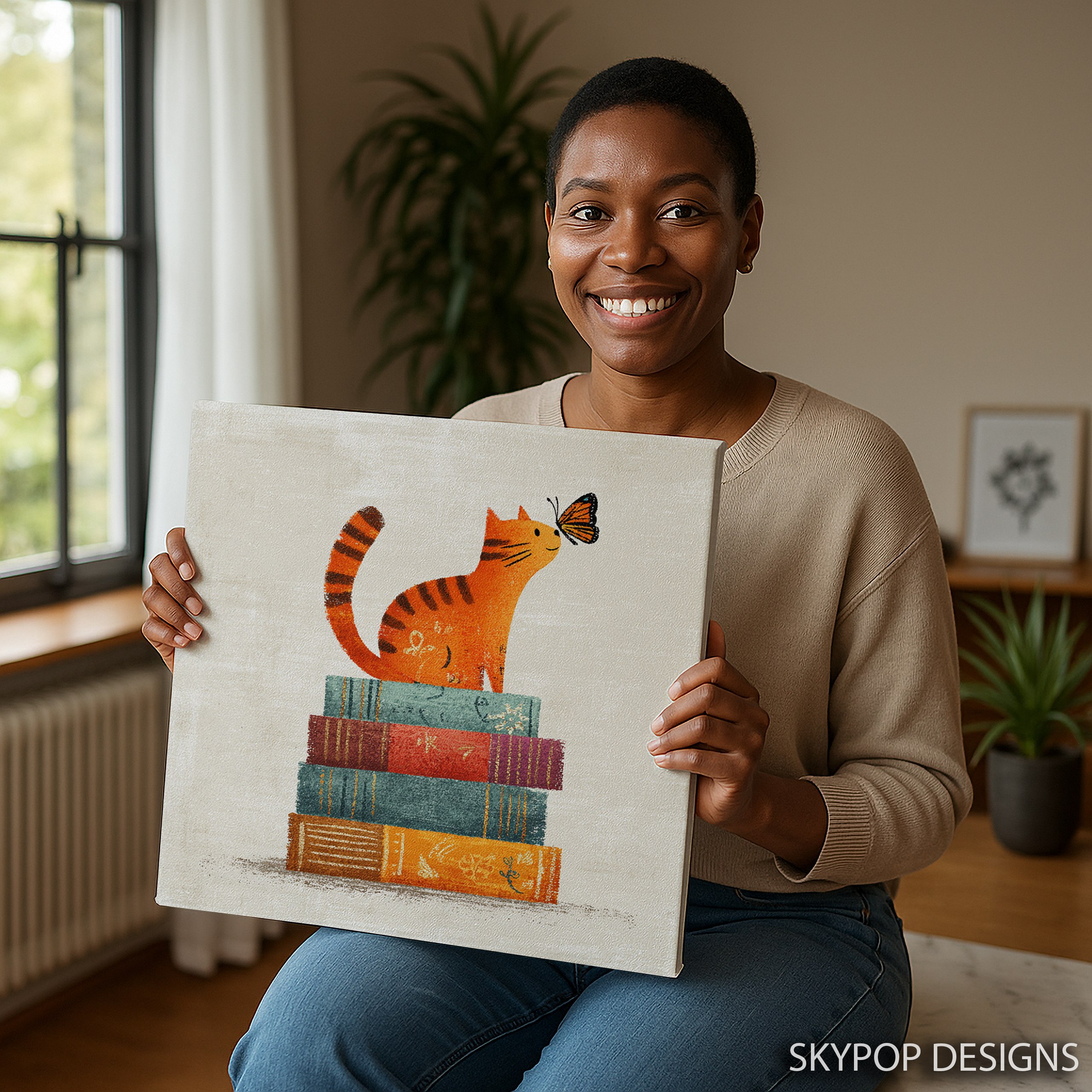 3.jpg Cat and Butterfly Book Art