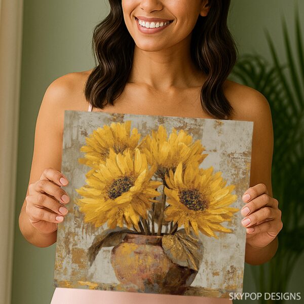 Sunflower Vase Art