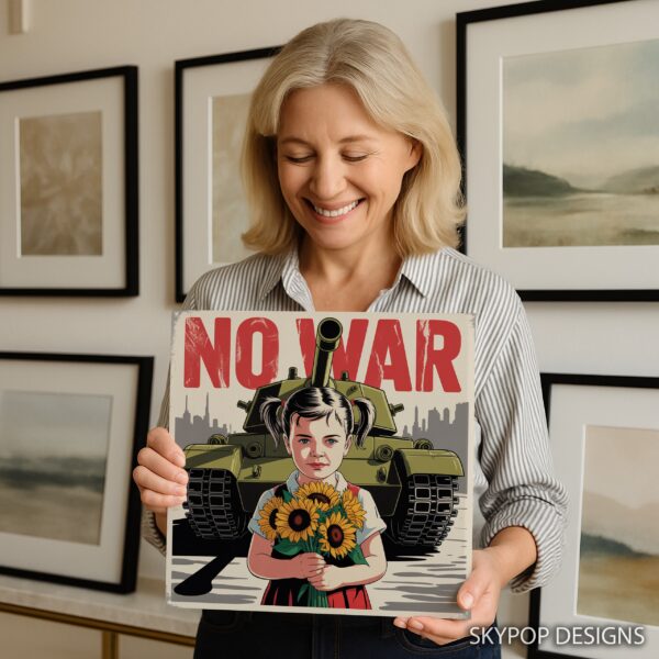 No War Sunflower Art