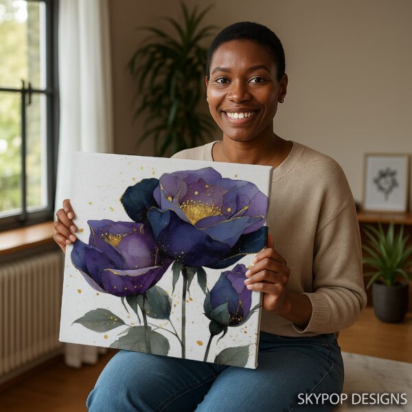 Purple Peonies Art