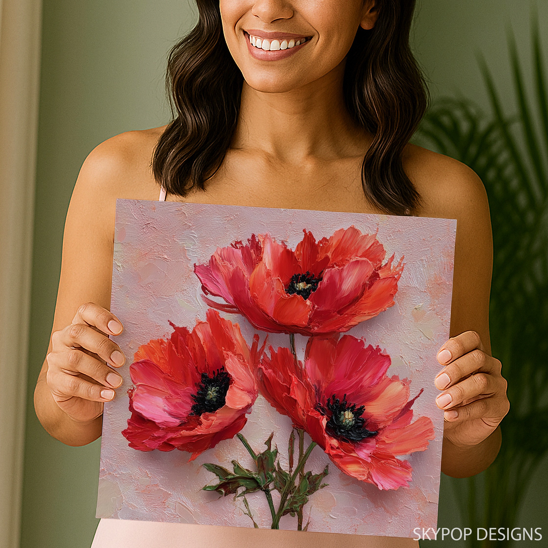 3.jpg Red Poppy Flower Art